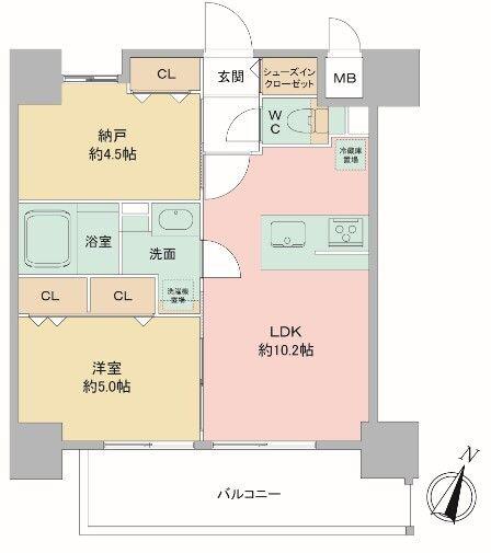 LOUIS RESIDENCE弁天町(1SLDK/7階)の間取り写真