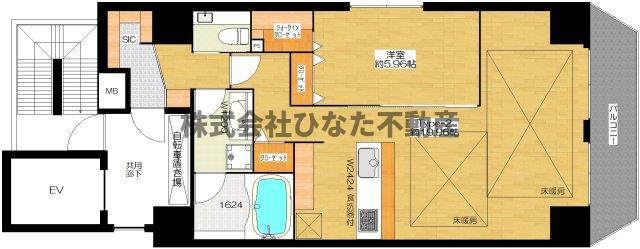 BANIX北堀江(1LDK/11階)の間取り写真