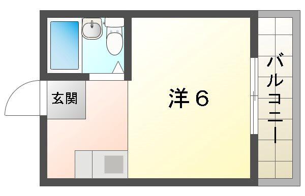 ボヌール大日(ワンルーム/3階)の間取り写真