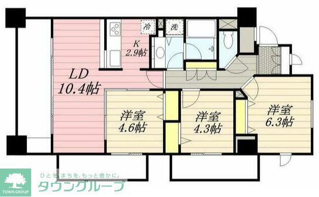 ラナイTガーデン(3LDK/3階)の間取り写真