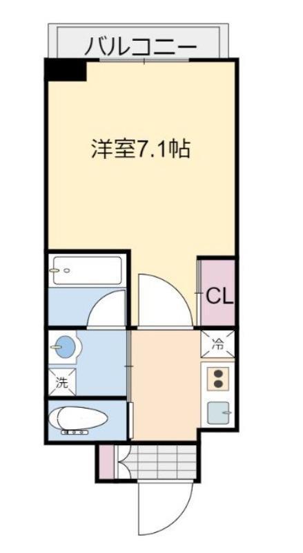 MIRAIZU RESIDENTIAL SENDAI II(1K/6階)の間取り写真