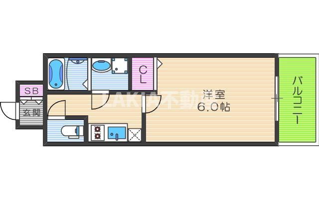 レジュールアッシュ京橋(1K/11階)の間取り写真