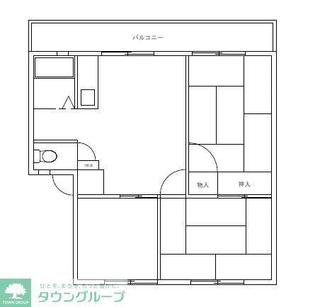 サンシティー赤坂C(3DK/1階)の間取り写真