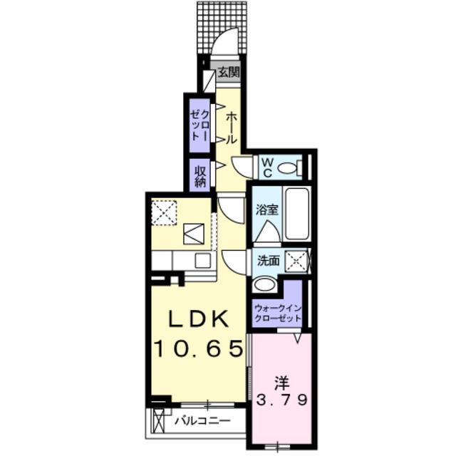 ディオーヌ(1LDK/1階)の間取り写真