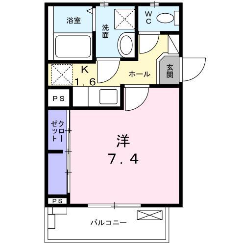 アルカンシェル子安通(1K/3階)の間取り写真