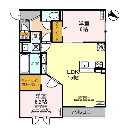 D-RESIDENCE西念(2LDK/3階)の間取り写真