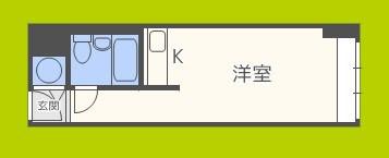 ファミールハイツ北大阪3号棟(ワンルーム/3階)の間取り写真