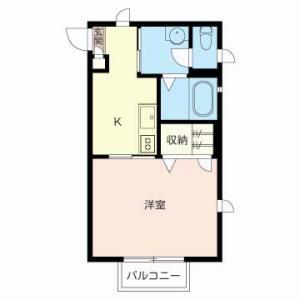 シティホームズII(1K/2階)の間取り写真