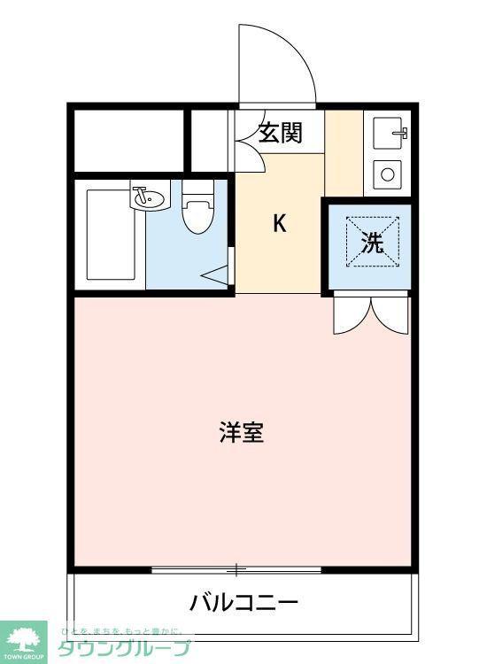 スリール西八王子(ワンルーム/2階)の間取り写真