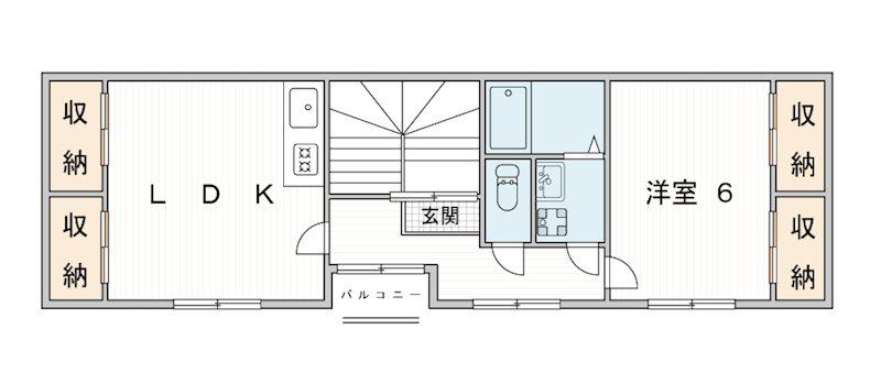 リトルレーク(1LDK/5階)の間取り写真