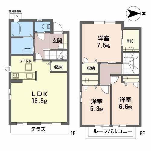 シャーメゾン箕面(3LDK/1階)の間取り写真