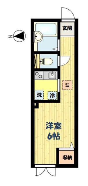 CASA・T&M(1K/1階)の間取り写真