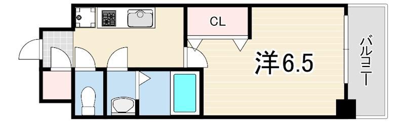 北本町1丁目PJ(1K/2階)の間取り写真