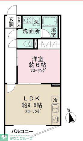 ロークワットコート永福(1LDK/3階)の間取り写真