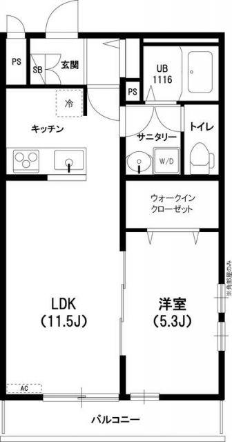 リブリ リオ フラガンシア(1LDK/2階)の間取り写真