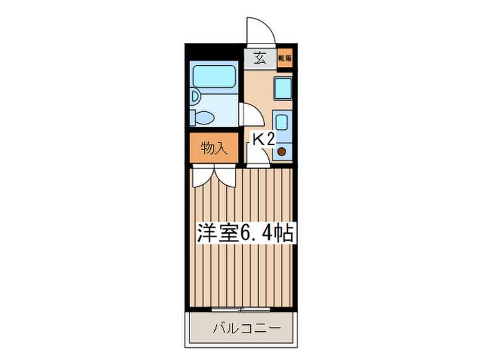 ロイヤルハイツ堀之内(1K/5階)の間取り写真