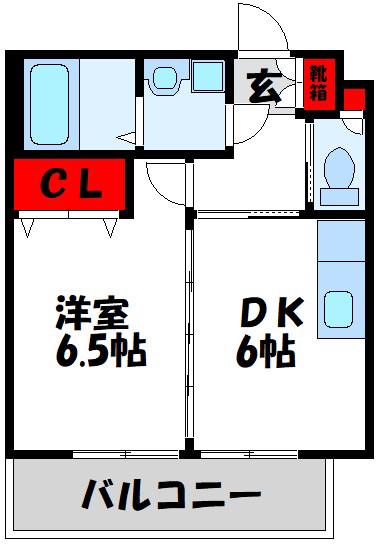 ミルキーウェイ II(1DK/4階)の間取り写真