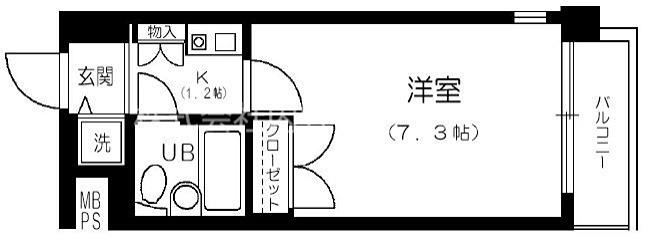 ジェイパーク池袋公園前(1K/6階)の間取り写真