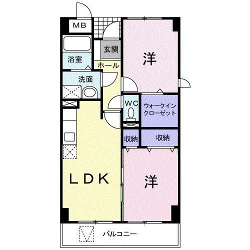 アドバンス(2LDK/1階)の間取り写真