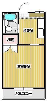 プレタメゾン宮丸(1K/1階)の間取り写真