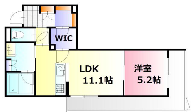 ピアヌーラ東雲(1LDK/1階)の間取り写真