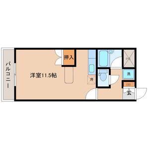 幸町アヴェニュー(1K/4階)の間取り写真