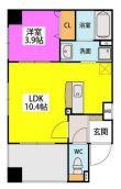住吉神南プレイス(1LDK/7階)の間取り写真