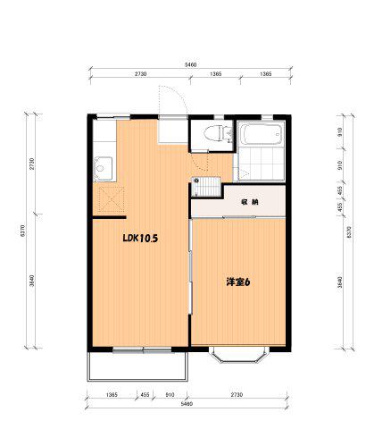 コンドレア勝田A棟(1LDK/1階)の間取り写真