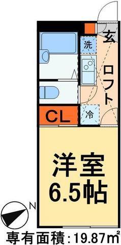 レオパレスワールド山中(1K/2階)の間取り写真