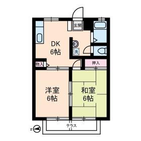 シャルマンS(2DK/2階)の間取り写真