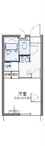 レオパレス若葉(1K/1階)の間取り写真