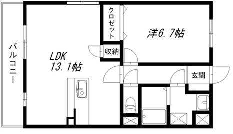 グランストーク天龍川(1LDK/3階)の間取り写真