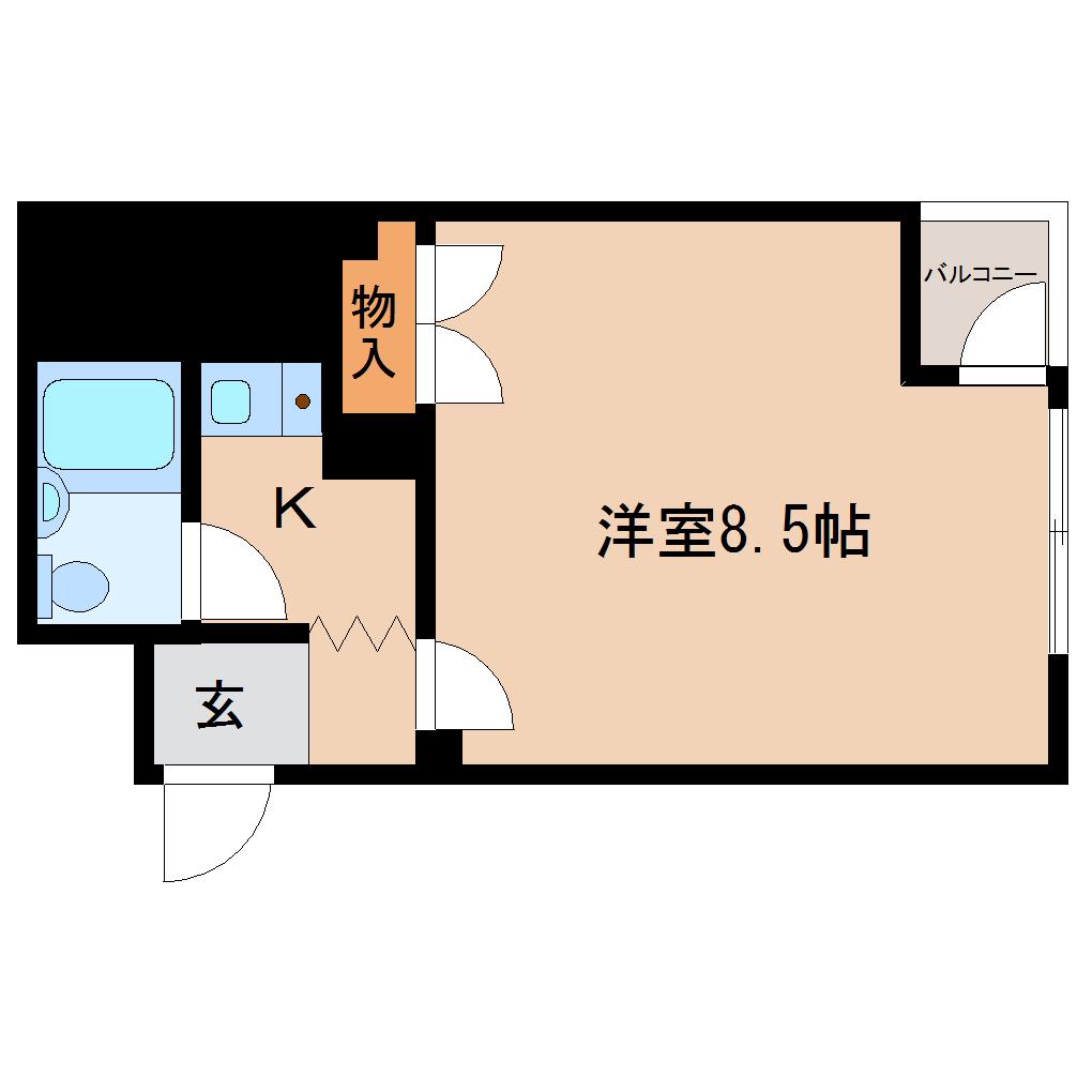 メゾンヒグチ(1K/3階)の間取り写真