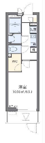 クレイノ陸王(1K/1階)の間取り写真