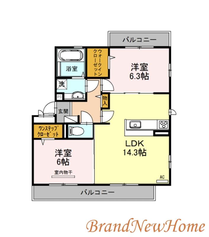 フォレスタ(2LDK/2階)の間取り写真