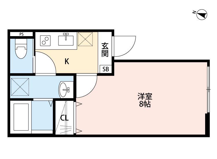 KIINO(1K/2階)の間取り写真