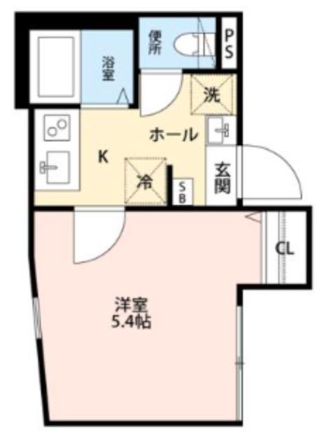 グランクオール久が原(1K/4階)の間取り写真