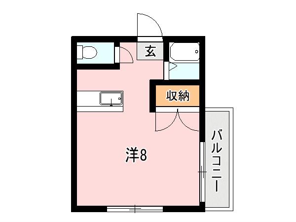 パークタウン下荒田(ワンルーム/3階)の間取り写真