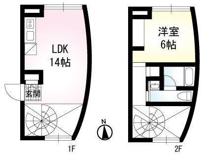 ARTIS(1LDK/1階)の間取り写真