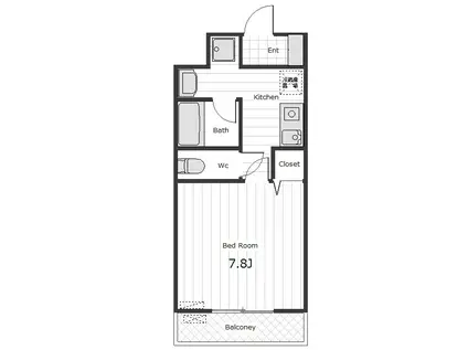 コンフォールセリバ(1K/3階)の間取り写真