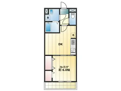 アクアフレア代々木八幡(1K/1階)の間取り写真