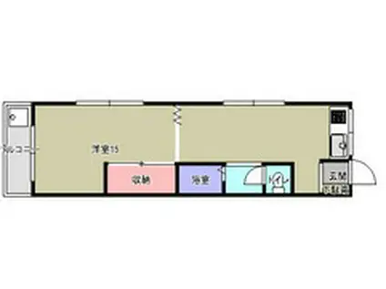 モンシェリー武庫(1DK/2階)の間取り写真