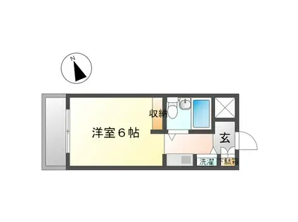 ホーユウコンフォルト新川崎(1K/4階)の間取り写真