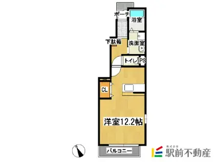 レジデンス・ネオI(ワンルーム/1階)の間取り写真