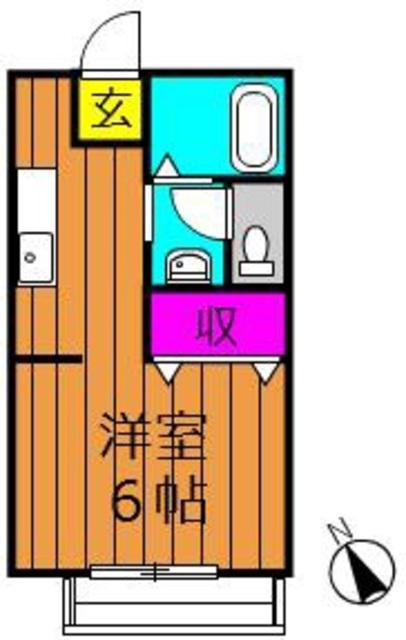 中島サンプラザ(ワンルーム/2階)の間取り写真