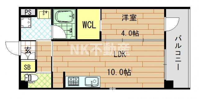 グランドゥーエ永和駅前(1LDK/8階)の間取り写真