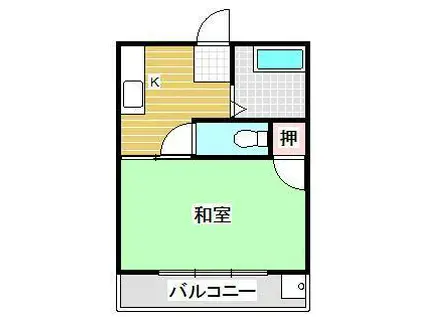 ハイツ赤坂(1K/1階)の間取り写真