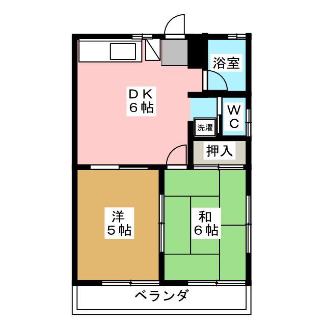 メゾン米倉(2DK/3階)の間取り写真