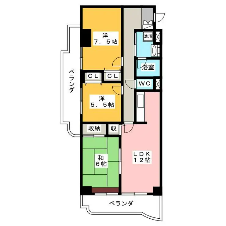 シェニートモンチーク武蔵関 3階階 間取り