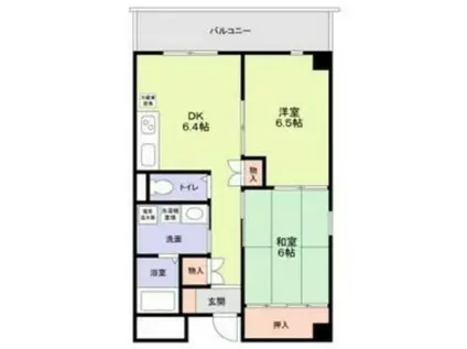 サンロワール和泉砂川(2DK/2階)の間取り写真